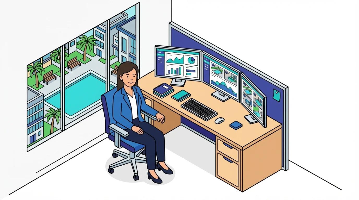Property manager dashboard showing camera management