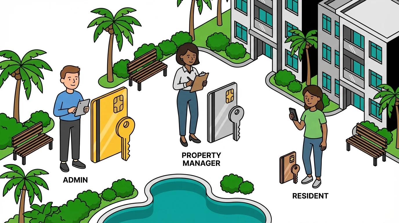 Three user types with different access levels