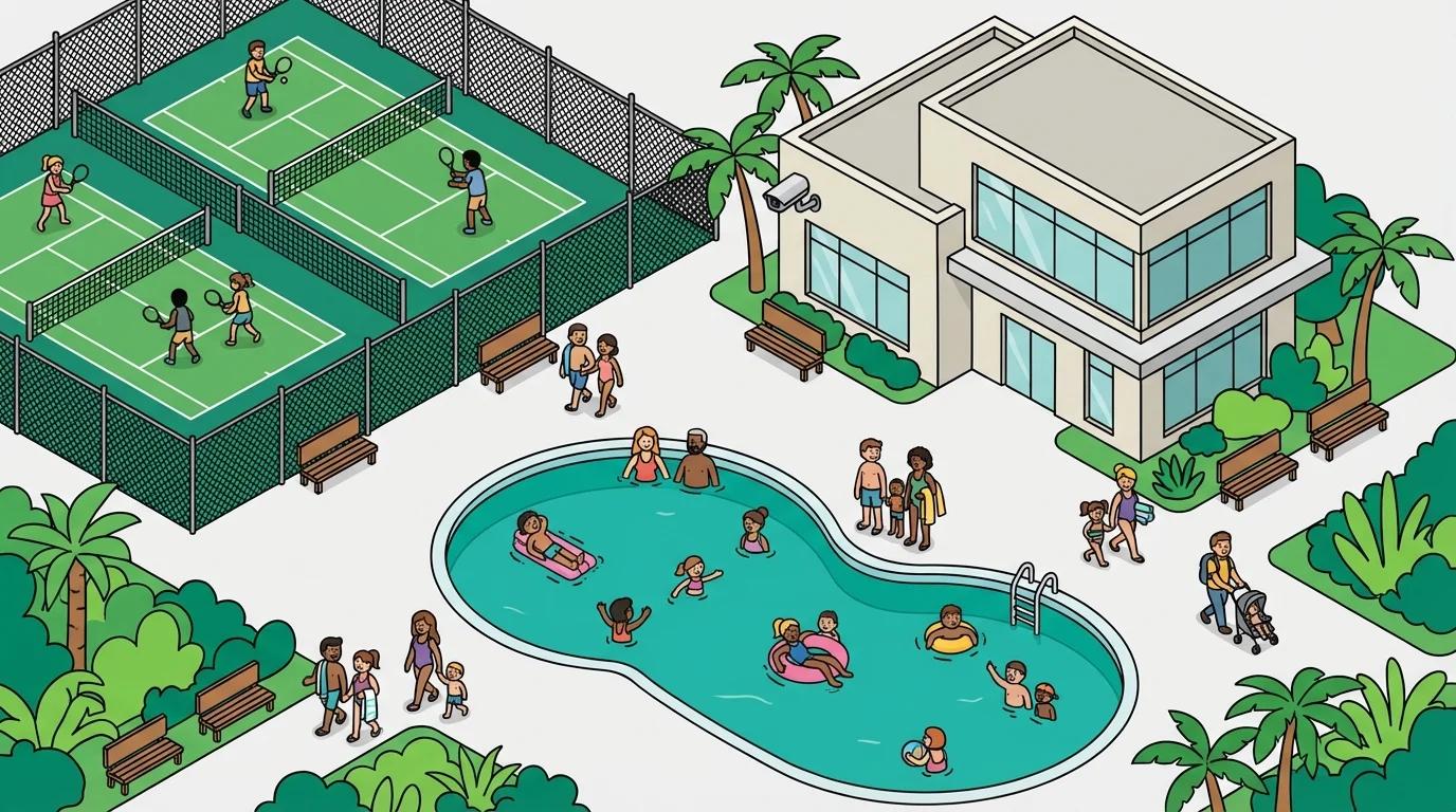 Citizen checking municipal recreation facility availability